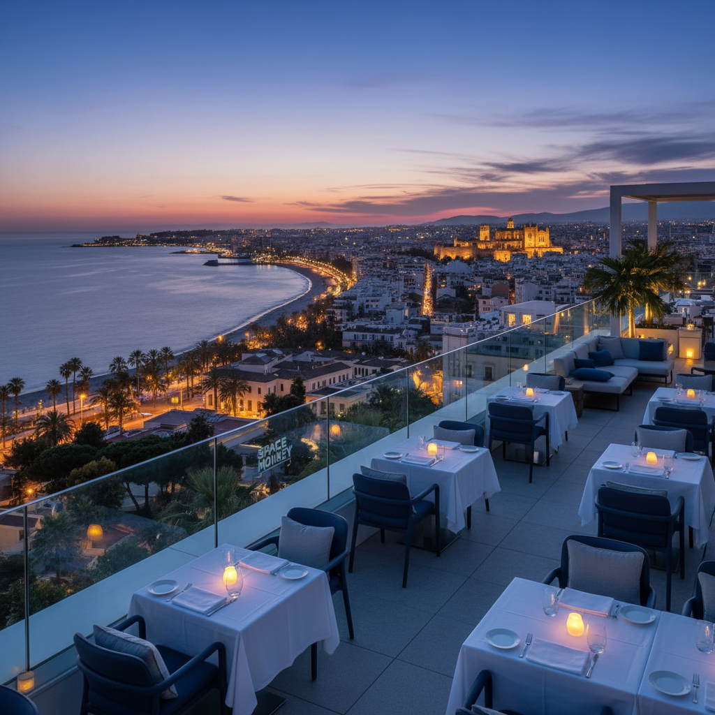 Discover the Heights of Gastronomy: Experience the Best Views Restaurant Malaga Offers at Space Monk - Space Monkey