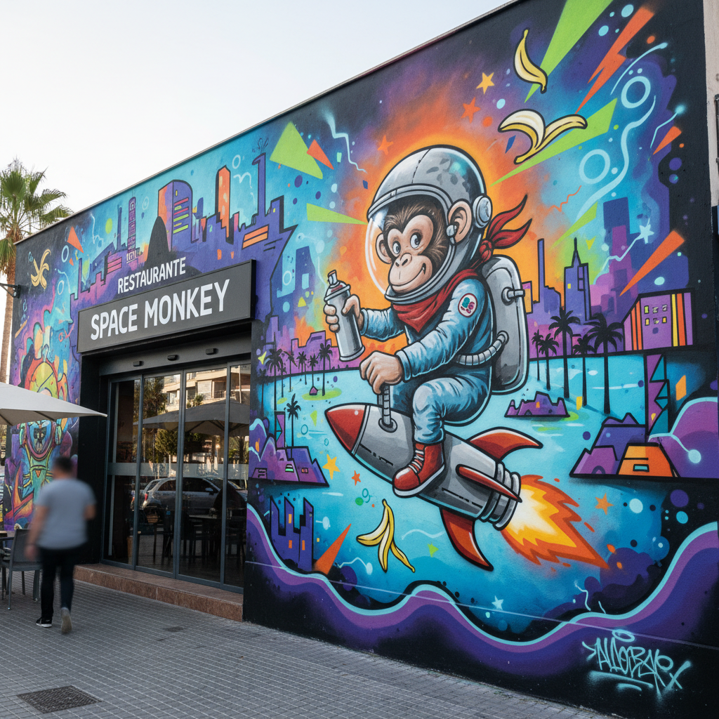Space Monkey: The Ultimate Urban Art Restaurant Experience in Torremolinos - Space Monkey